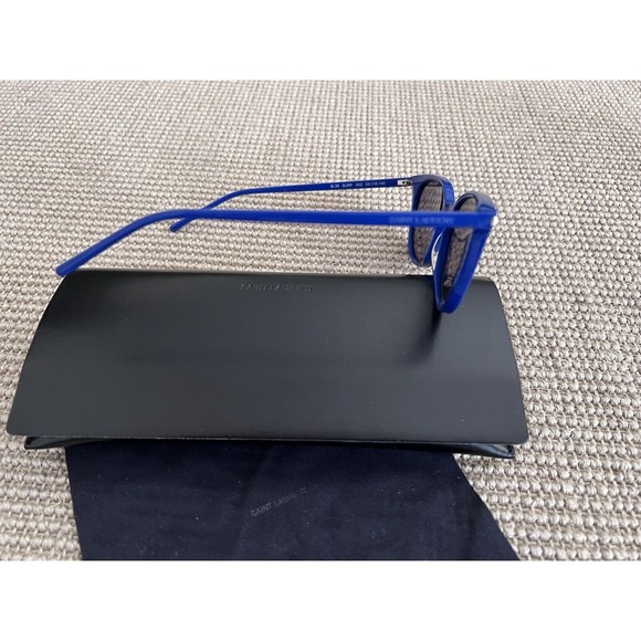 $450 EUC Saint Laurent YSL Surf SL38 002 Women\'s Blue Sunglasses + Case + Cloth main image 10